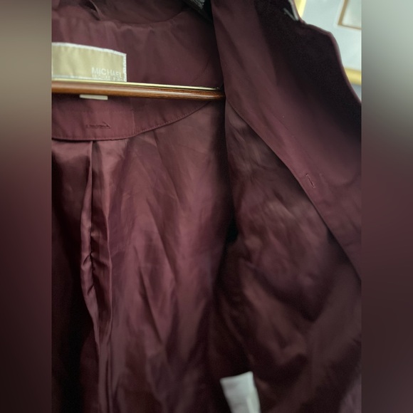 Burgundy Michael Michael Kors Trench ~ Size XL - Picture 9 of 12